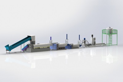 Single-Stage Lini Pelletisasi Plastik Tipe Compactor